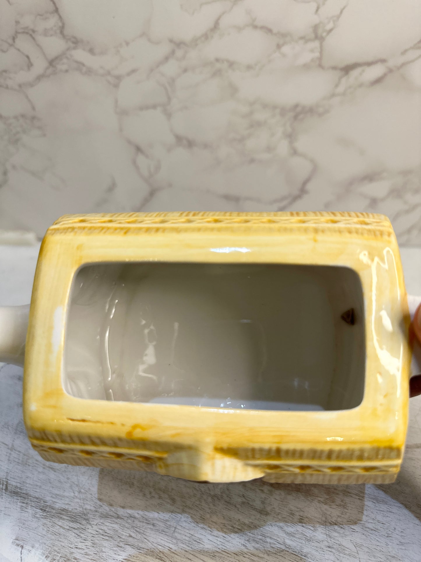 The Village “Summer Cottage” Teapot by Annie Rowe – Hand-Painted Ceramic Collectible