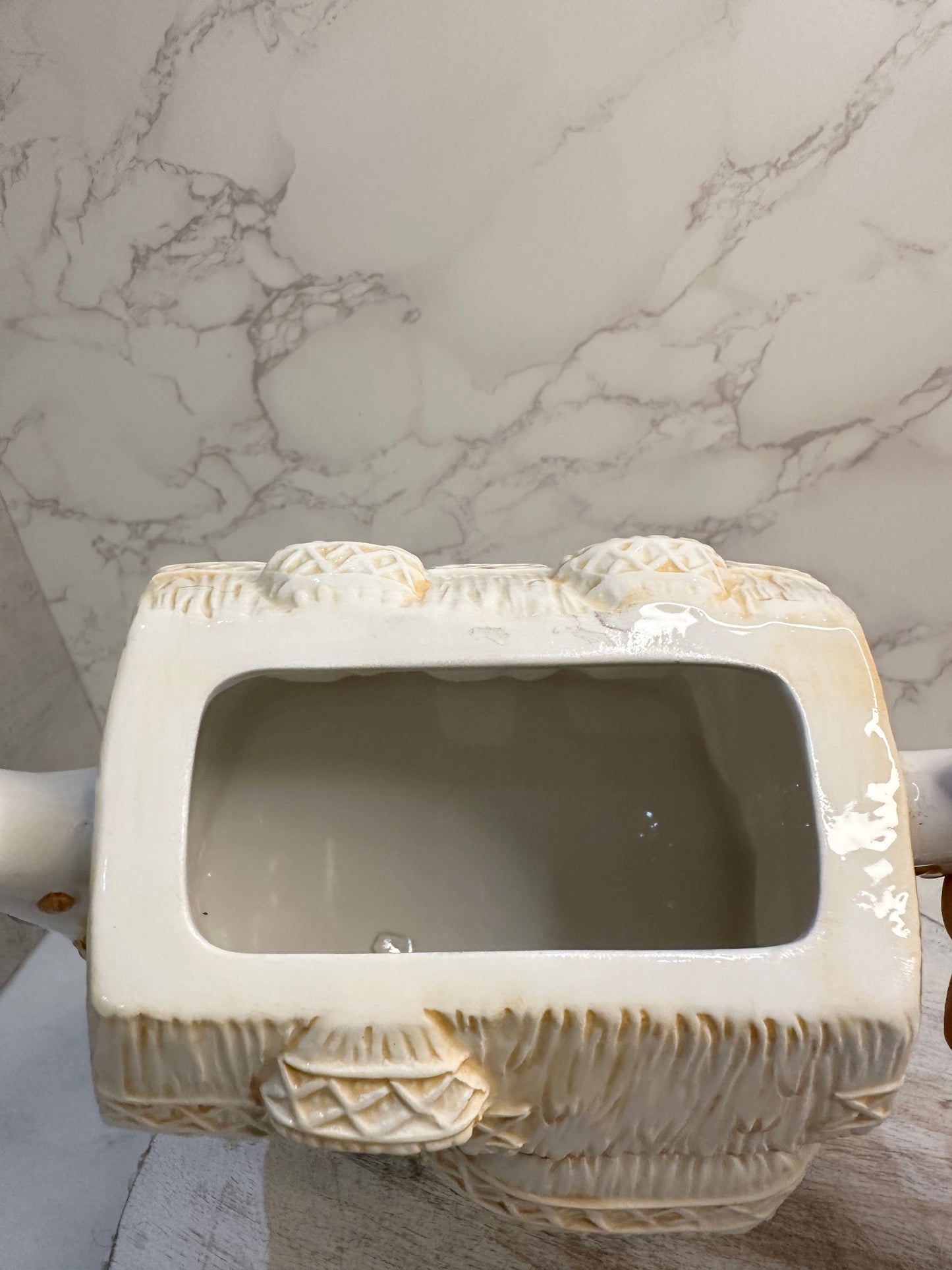 The Village “Autumn Cottage” Teapot by Annie Rowe – Handpainted Ceramic Collectible