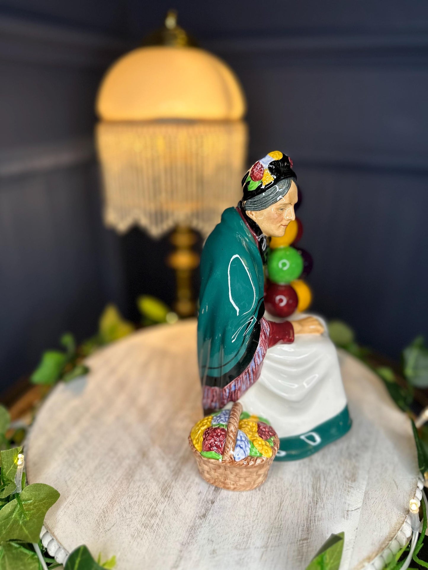 Vintage Royal Doulton Figurine: The Old Balloon Seller HN1315, Hand-Painted Bone China