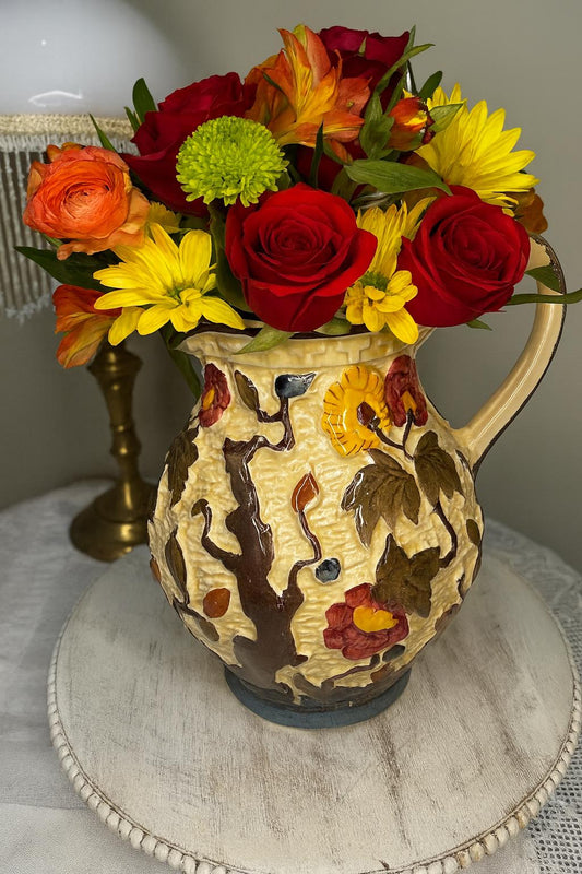 Vintage H.J. Wood Ltd “Indian Tree” Handpainted Ceramic Jug – England