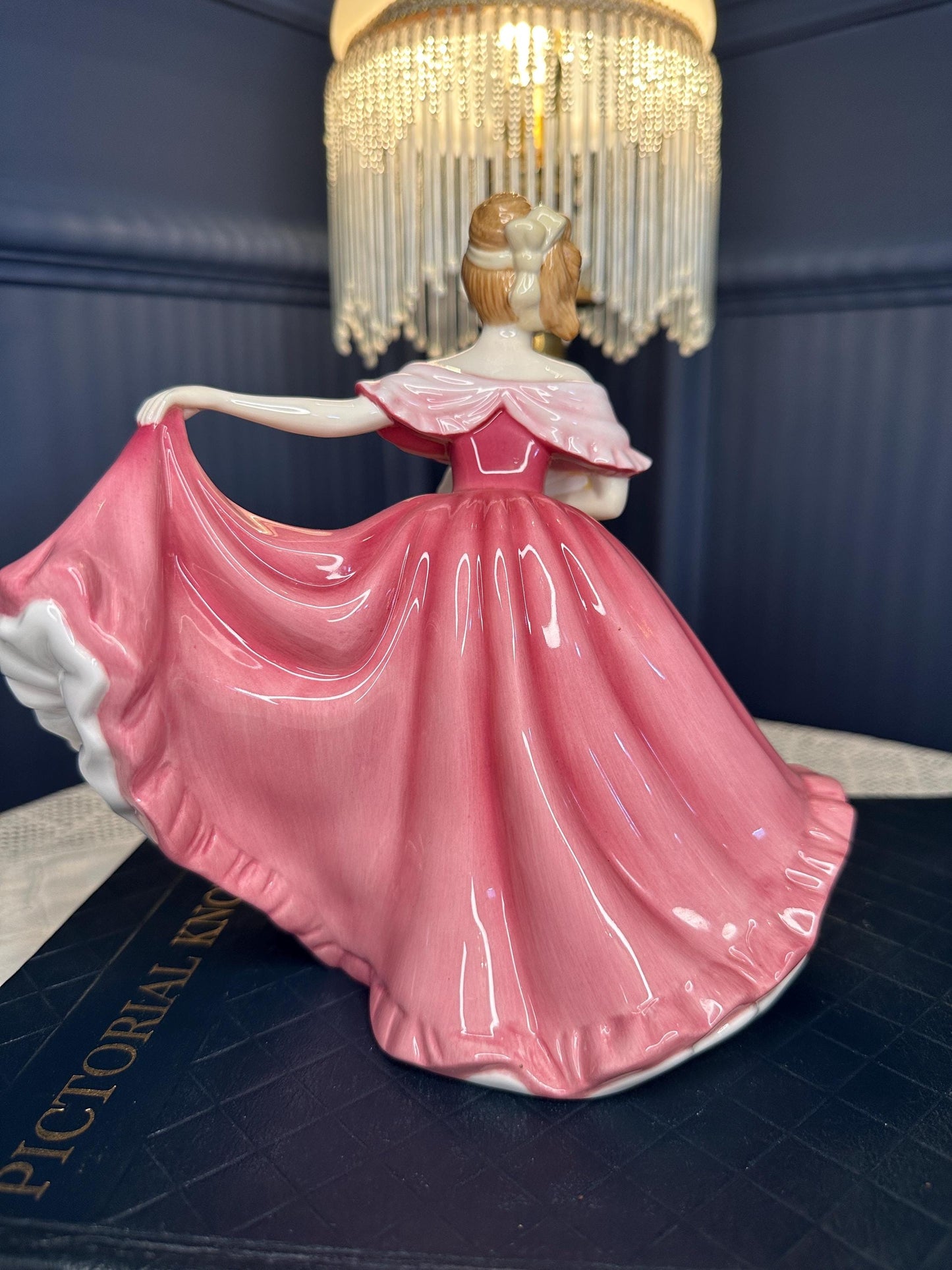 Royal Doulton Elaine Figurine HN 4865 Pretty Ladies Pink Dress Bone China Lady Vintage Collectible Gift England