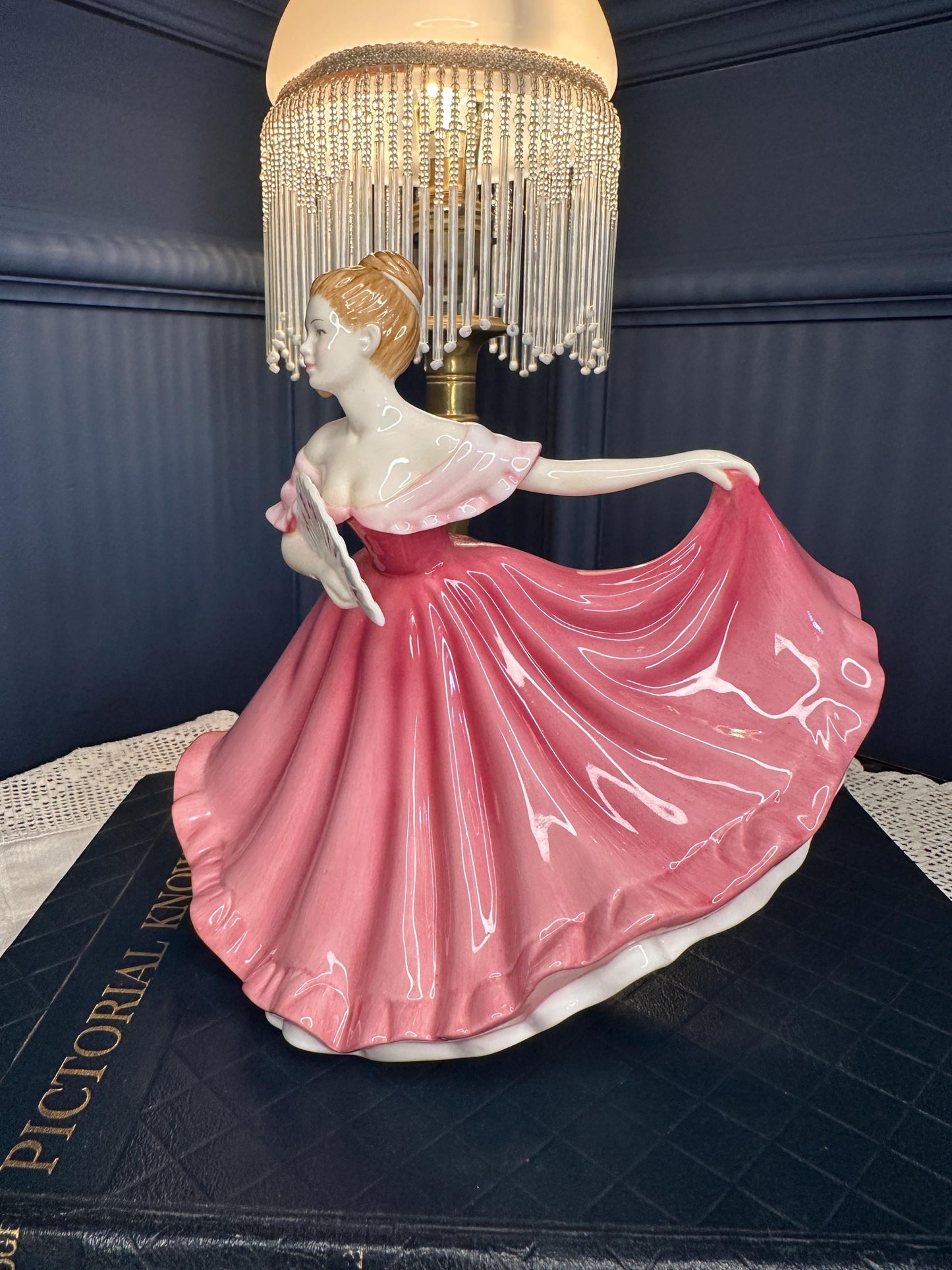 Royal Doulton Elaine Figurine HN 4865 Pretty Ladies Pink Dress Bone China Lady Vintage Collectible Gift England