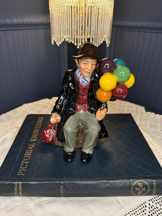 Royal Doulton Balloon Man HN1954 Figurine Early Backstamp Vintage Hand Painted England Leslie Harradine Collectible Ceramic Figure