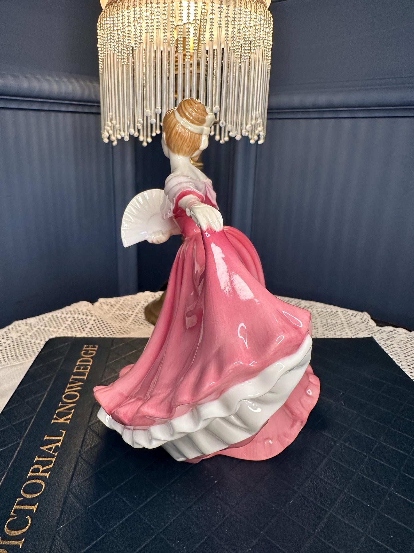 Royal Doulton Elaine Figurine HN 4865 Pretty Ladies Pink Dress Bone China Lady Vintage Collectible Gift England